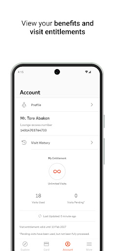 Screenshot of Mastercard Airport Experiences