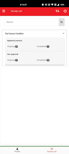 Android application SynergySurvey screenshort