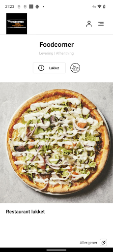 Android application Foodcorner Ørestad screenshort