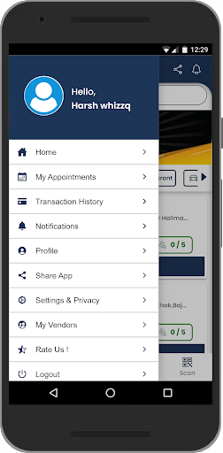 whizzQ - Realtime Booking App Screen 3