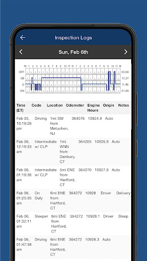 Android application DFL ELD screenshort