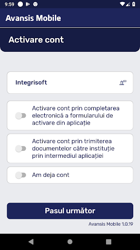 Android application Avansis Mobile screenshort