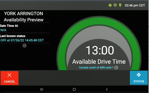 Transportation ELD Plugin Screen 2
