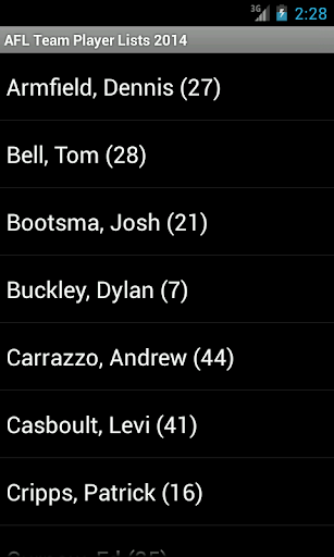 AFL Players 2024 Screen 3