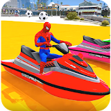 Superheroes Jet Ski Stunts: Top Speed Racing Games icon