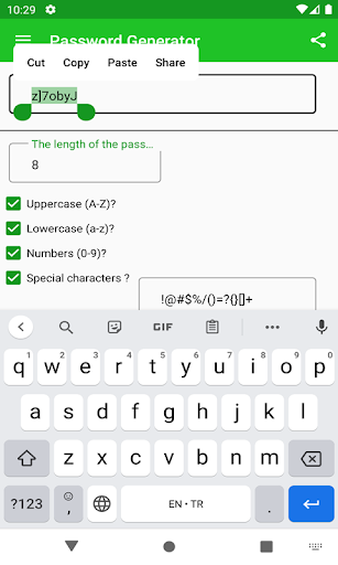 Password Generator Screen 3