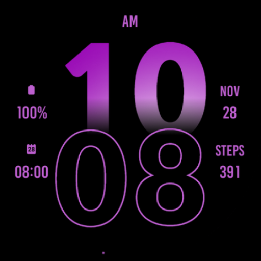 Active Soft Purple Watch Face