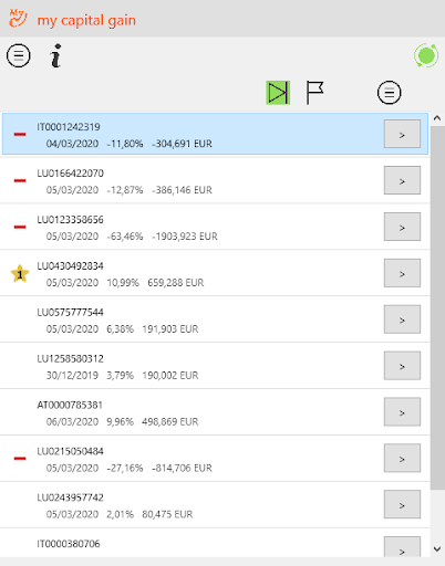 My Capital Gain Screen 2
