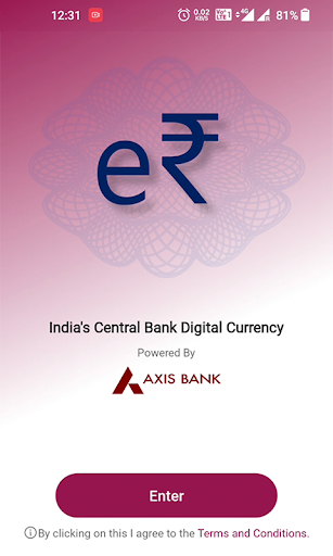 Android application Axis Mobile Digital Rupee screenshort
