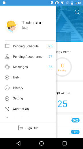 Android application SMS ONE screenshort
