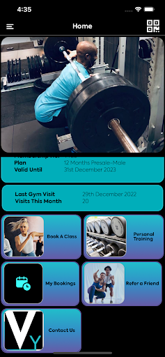 Android application Vy Health Club screenshort
