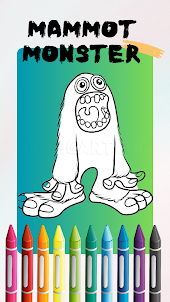 Monster Mammoth Coloring Book