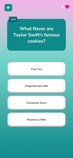 Taylor Swift Trivia Quiz - Screenshot 1