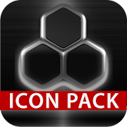 GLOW SILVER icon pack HD 3D  Icon