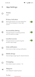 Privacy Dashboard Screenshot