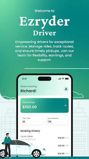 Android application EzRyder Driver App screenshort