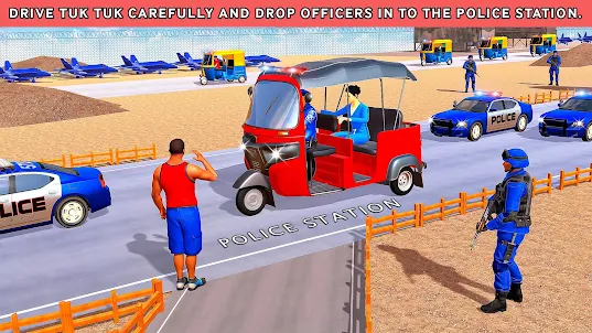 Police Auto Rikshaw Game 3d