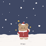 Cover Image of Unduh 카카오톡 테마 - 포곰이_크리스마스 네이비 (카톡테마)  APK