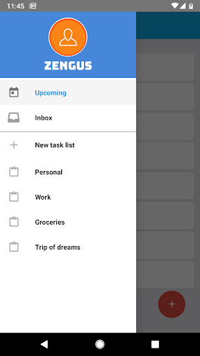 Android application Zengus screenshort