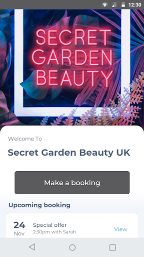 Android application Secret Garden Beauty UK screenshort