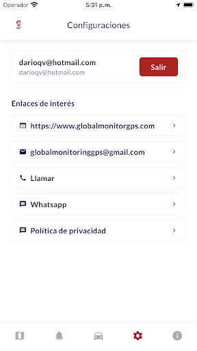 Global Monitoreo GPS Screen 3