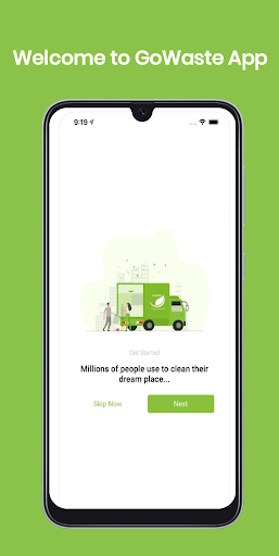 Android application GoWaste screenshort