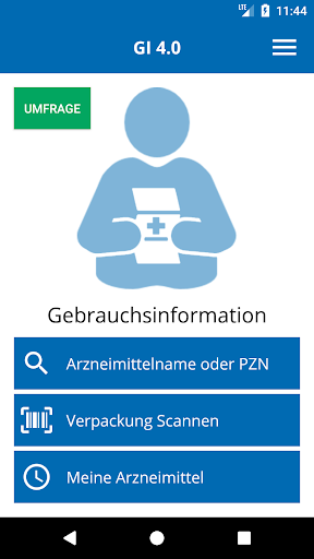 Android application GI 4.0® (Gebrauchsinformation) screenshort