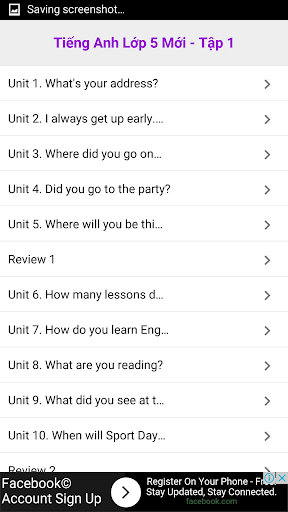 Android application Tieng Anh 5 Moi - English 5 T1 screenshort