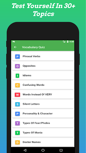 English Vocabulary Advanced Screen 3