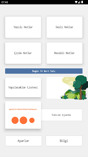 Android application Not Defteri screenshort
