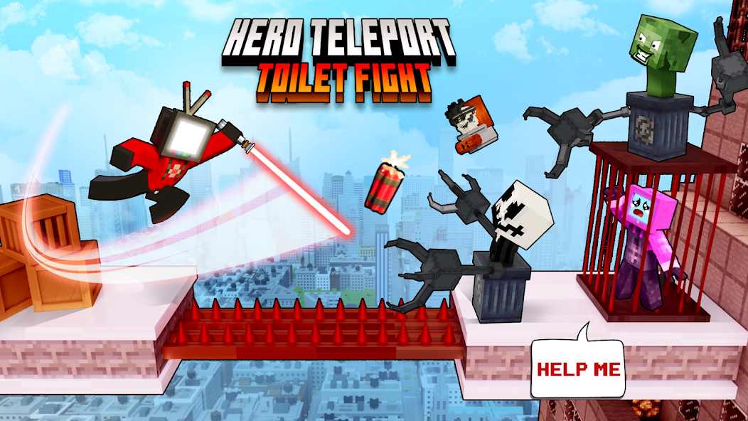 Hero Teleport: Toilet Fight 1.6.1 APK + Мод (Unlimited money) за Android