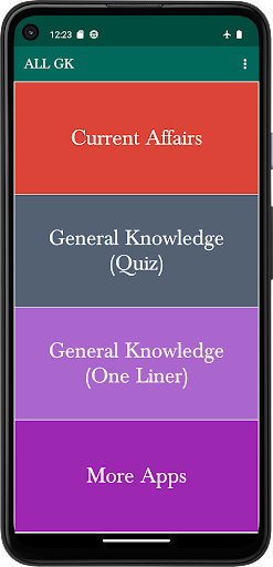 Android application ALL GK screenshort