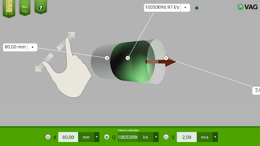 Android application FlowCalculator screenshort