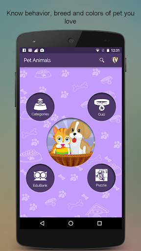 Android application Pet Animals Dictionary screenshort