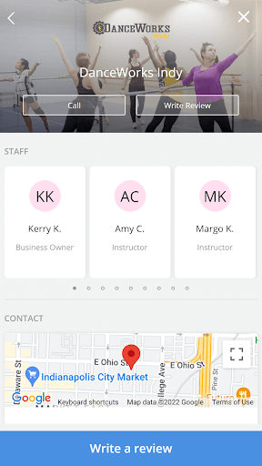 Android application DanceWorks Indy screenshort
