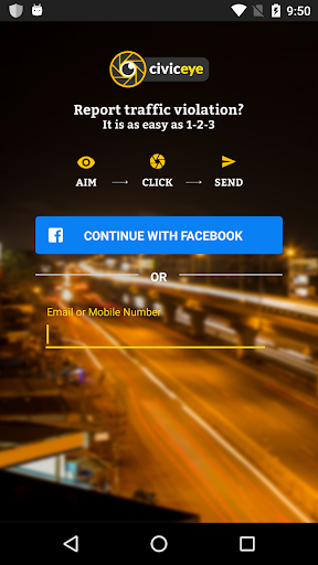 Android application Civic Eye screenshort