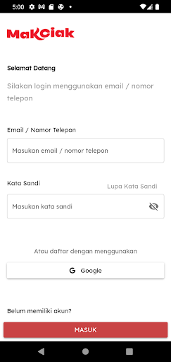 Android application MakCiak App screenshort