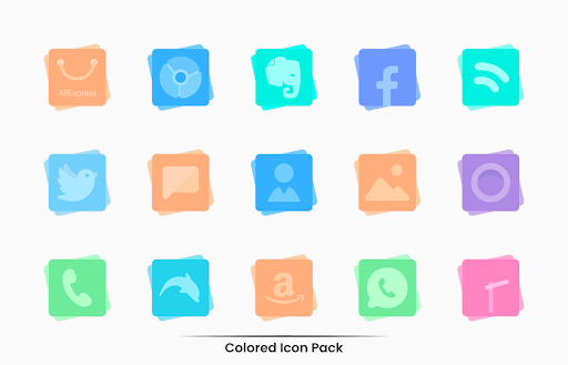 Farbiges Icon-Paket