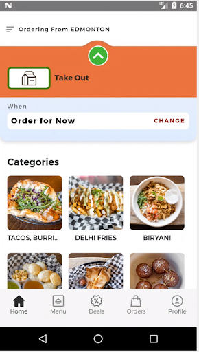 Android application Taco Delhi screenshort