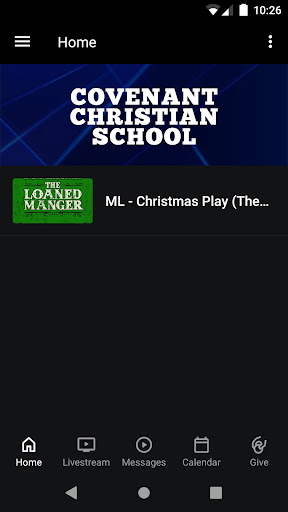 Android application Covenant Christian Sch screenshort