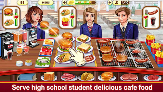 High School Café Girl: Burger Serving Cooking Game 2.4 screenshots 3