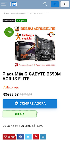 Android application Importa Mais screenshort