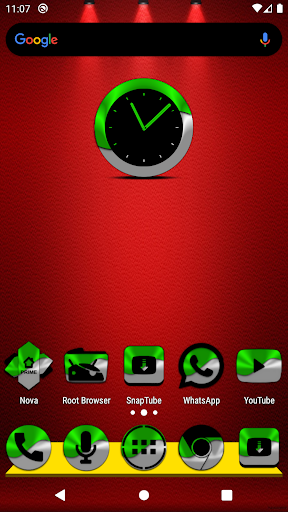 Android application Half Light Green Icon Pack screenshort