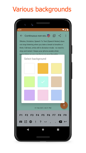 SNotes: Speech To Text Screen 2