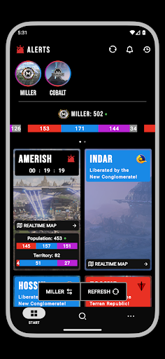 Android application Auraxis Companion screenshort