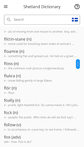 Shetland Dictionary Screen 2