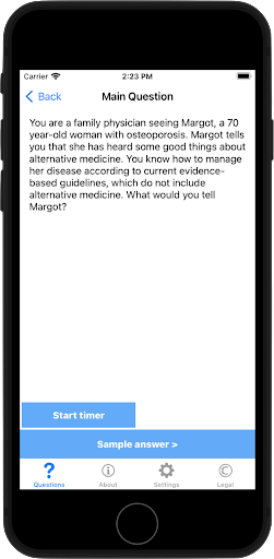 Android application Pocket Medical Interview Trial screenshort