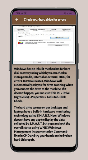 Hard Drive Repair Help Screen 3