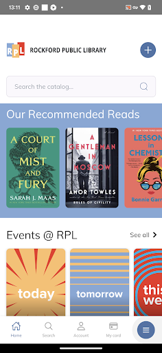 Android application Rockford Public Library App screenshort