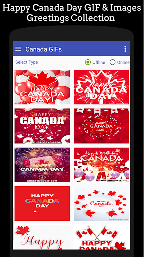 Android application Canada Day Wishes screenshort